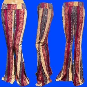 “NEW” 
Stretch Bell Bottom Pants, Wide Waist,
BoHo style, Flare leg, 
Yoga pants